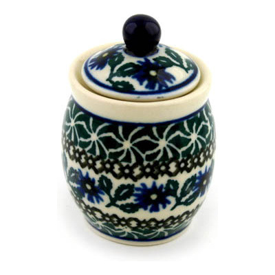 Polish Pottery Mini Jar 2&quot; Blue Chicory
