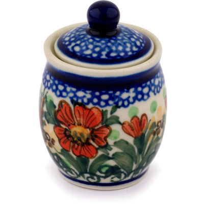 Polish Pottery Mini Jar 2&quot; Butterfly Holly UNIKAT
