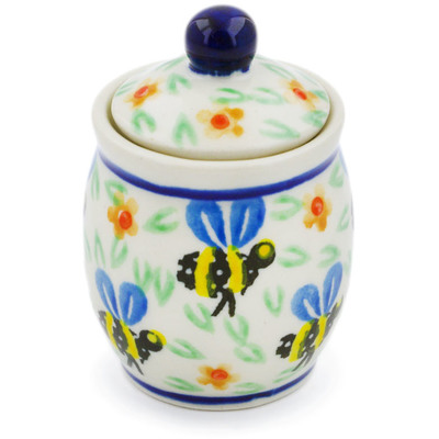Polish Pottery Mini Jar 2&quot; Honey Bee
