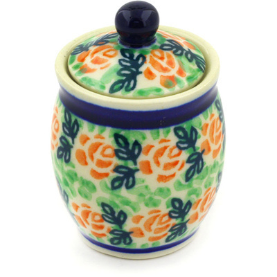 Polish Pottery Mini Jar 2&quot; Rose Field
