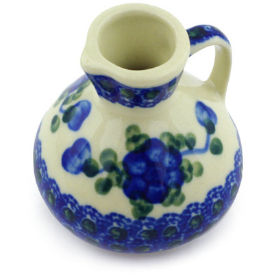 Polish Pottery Mini Jug 2&quot; Blue Poppies