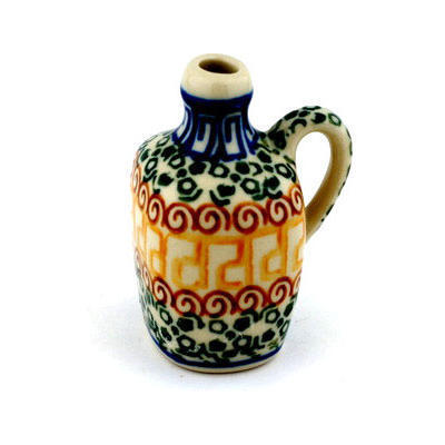 Polish Pottery Mini Jug 2&quot; Grecian Sea