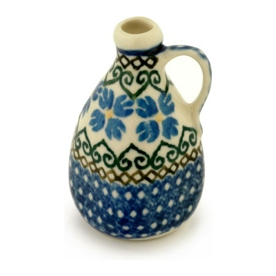 Polish Pottery Mini Jug 3&quot; Chickory Heart Vines