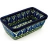 Polish Pottery Mini loaf pan Blue Alpine