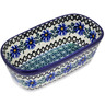 Polish Pottery Mini loaf pan Blue Chicory