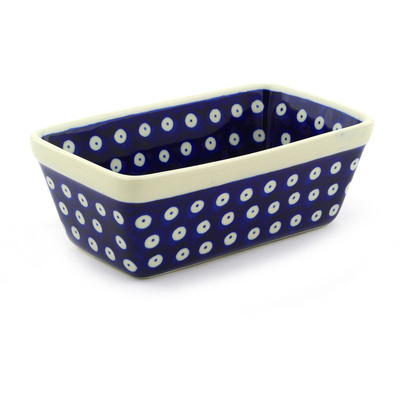 Polish Pottery Mini loaf pan Blue Eyes