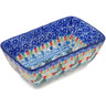 Polish Pottery Mini loaf pan Glowing Christmas Trees UNIKAT