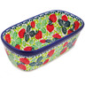 Polish Pottery Mini loaf pan Raven&#039;s Red Berries UNIKAT