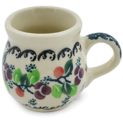 Polish Pottery Mini Mug 2&quot; Berry Garland
