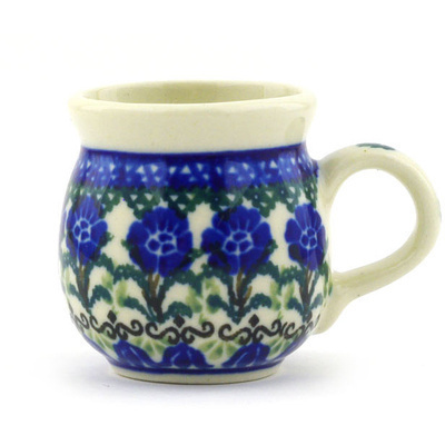 Polish Pottery Mini Mug 2&quot; Blue Lace