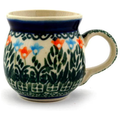 Polish Pottery Mini Mug 2&quot; Dancing Tulips