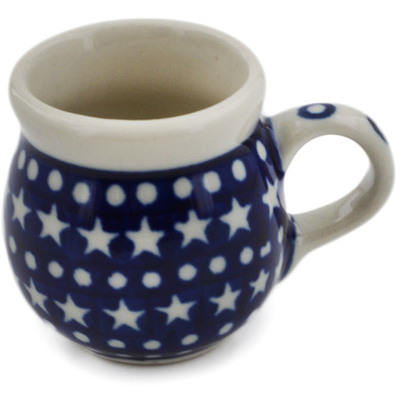 Polish Pottery Mini Mug 2&quot; Midnight Stars