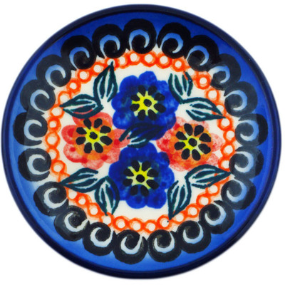 Polish Pottery Mini Plate 3&quot; Eyes In The Meadow