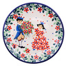 Polish Pottery Mini Plate, Coaster plate A Flower Fairytale UNIKAT
