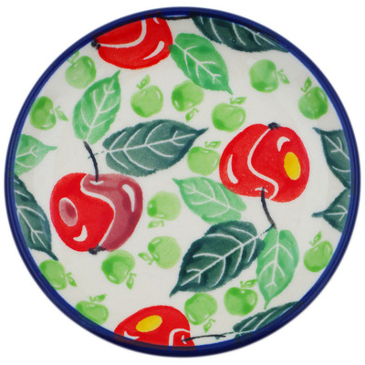 Polish Pottery Mini Plate, Coaster plate Apple Picking