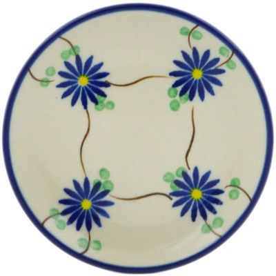 Polish Pottery Mini Plate, Coaster plate Aster Trellis