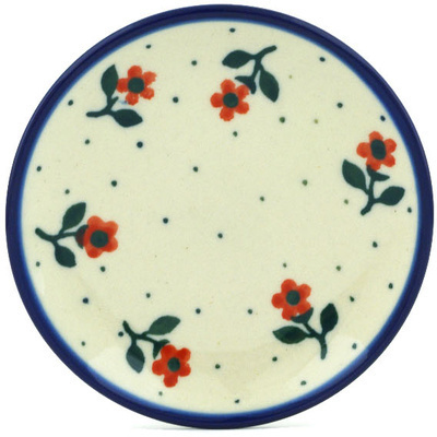 Polish Pottery Mini Plate, Coaster plate Auntie Em Scarlet