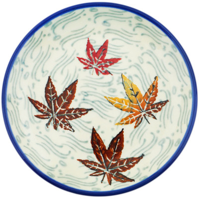 Polish Pottery Mini Plate, Coaster plate Autumn Breeze