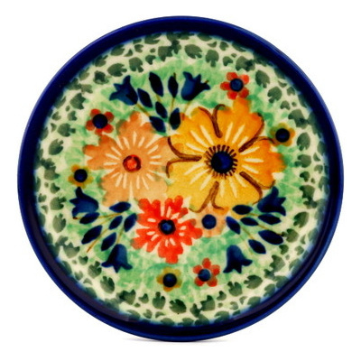 Polish Pottery Mini Plate, Coaster plate Autumn Splendor UNIKAT