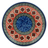 Polish Pottery Mini Plate, Coaster plate Aztec Night