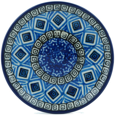 Polish Pottery Mini Plate, Coaster plate Aztec Sky