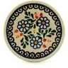 Polish Pottery Mini Plate, Coaster plate Berries And Daisies