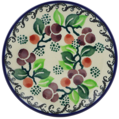 Polish Pottery Mini Plate, Coaster plate Berry Garland