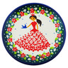 Polish Pottery Mini Plate, Coaster plate Bird Princess