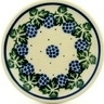Polish Pottery Mini Plate, Coaster plate Blackberry Vines
