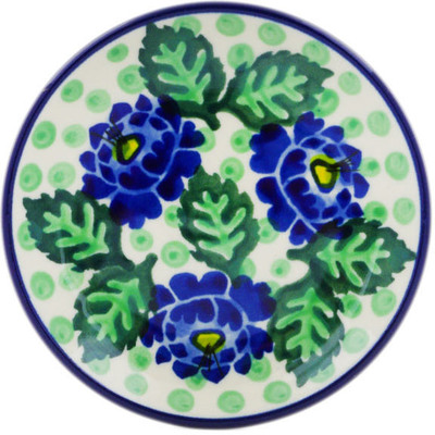 Polish Pottery Mini Plate, Coaster plate Blue Bliss
