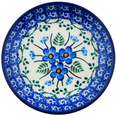 Polish Pottery Mini Plate, Coaster plate Blue Blossom