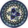 Polish Pottery Mini Plate, Coaster plate Blue Chicory