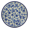 Polish Pottery Mini Plate, Coaster plate Blue Confetti
