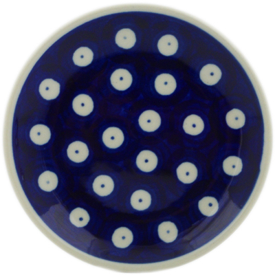 Polish Pottery Mini Plate, Coaster plate Blue Eyes