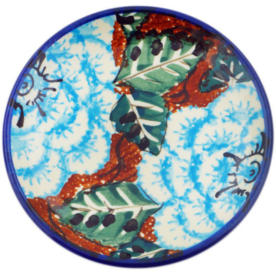 Polish Pottery Mini Plate, Coaster plate Bluemings UNIKAT