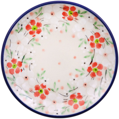 Polish Pottery Mini Plate, Coaster plate Blushing Blooms