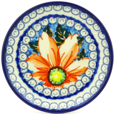 Polish Pottery Mini Plate, Coaster plate Bold Susan UNIKAT