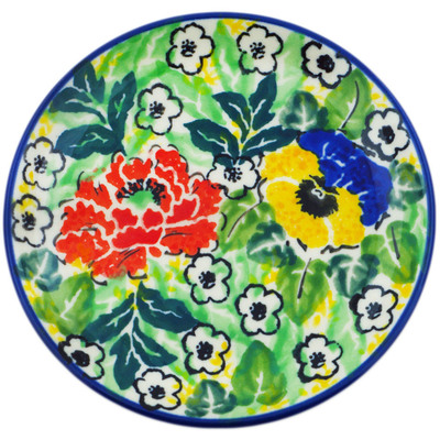 Polish Pottery Mini Plate, Coaster plate Breathtaking UNIKAT
