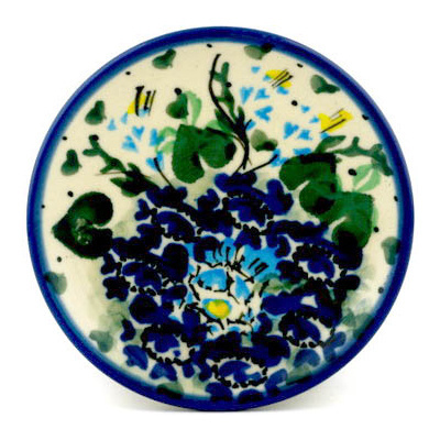 Polish Pottery Mini Plate, Coaster plate Bridal Bouquet UNIKAT