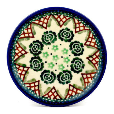 Polish Pottery Mini Plate, Coaster plate Cabbage Patch UNIKAT