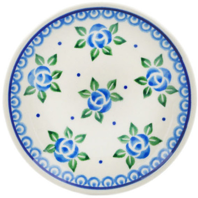 Polish Pottery Mini Plate, Coaster plate Cabbage Rose