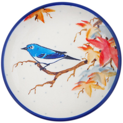 Polish Pottery Mini Plate, Coaster plate Change In The Air UNIKAT