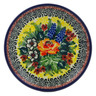 Polish Pottery Mini Plate, Coaster plate Copper Rose Meadow UNIKAT
