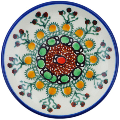 Polish Pottery Mini Plate, Coaster plate Cranberry Medley UNIKAT