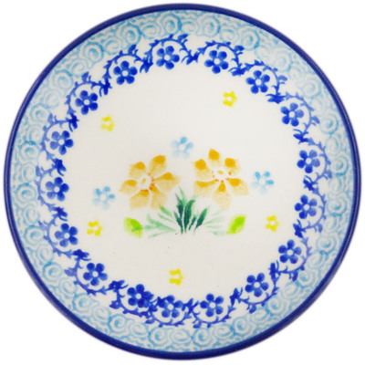 Polish Pottery Mini Plate, Coaster plate Creamy Saffron