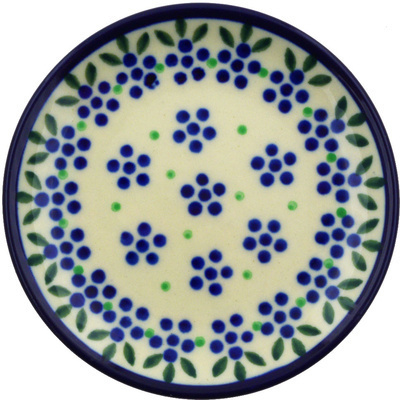 Polish Pottery Mini Plate, Coaster plate Daisy Circles