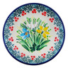 Polish Pottery Mini Plate, Coaster plate Dandy Daffodils UNIKAT