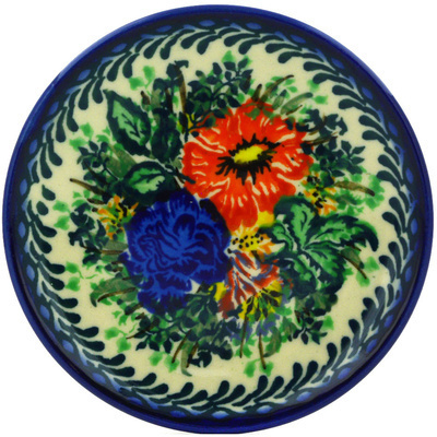 Polish Pottery Mini Plate, Coaster plate Divine Meadow UNIKAT