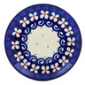 Polish Pottery Mini Plate, Coaster plate Dots And Daisies