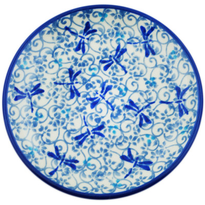 Polish Pottery Mini Plate, Coaster plate Dragonfly In The Sky